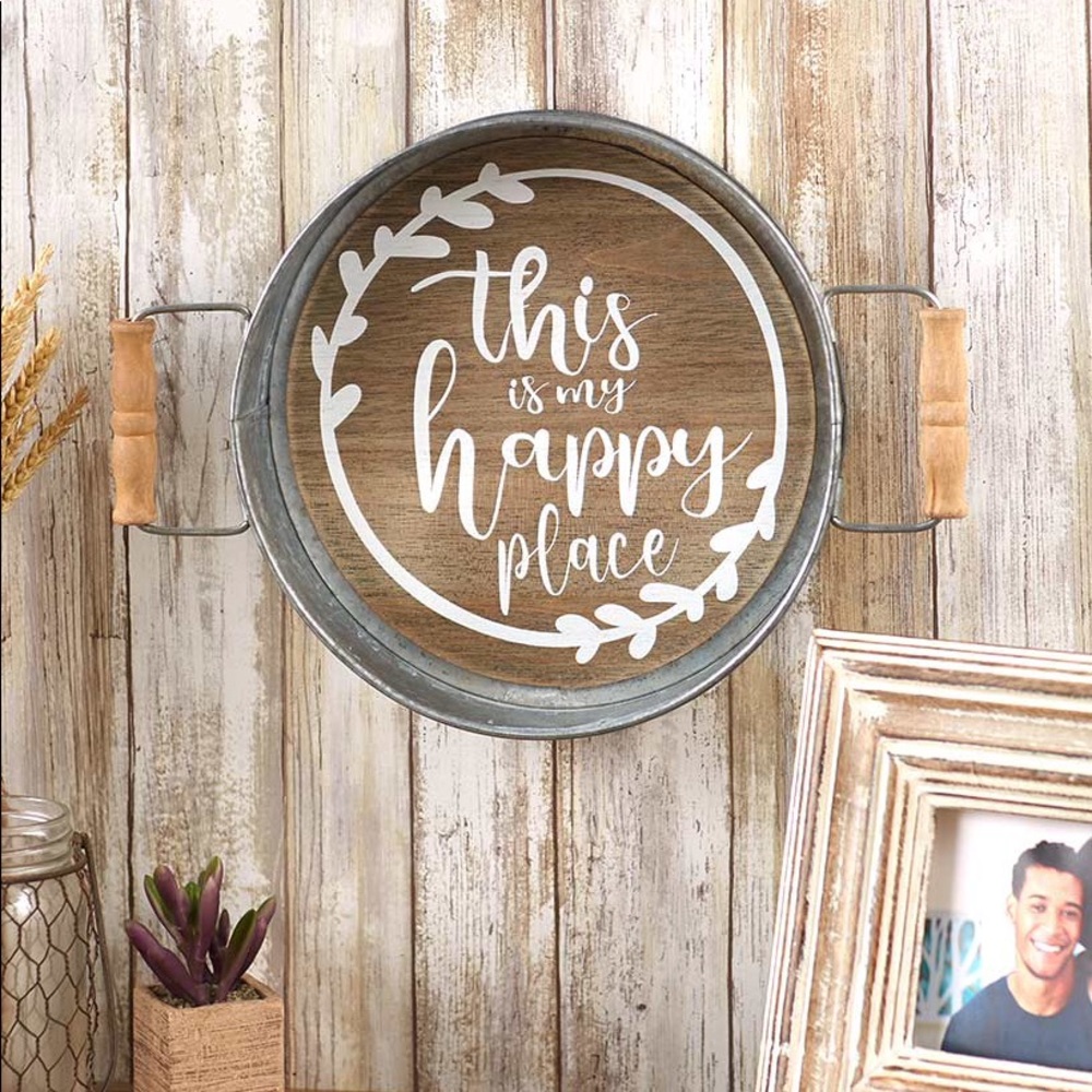 Tray Wall Hanging Happy